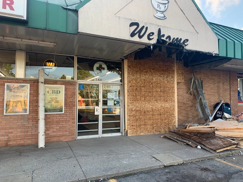 Black Rock Pharmacy boarded up
