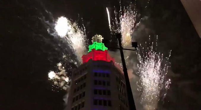 Fireworks on New Year's Day 2020 at Electric Tower. (WKBW Photo/Michelle McLeod) Fireworks on New Year's Day 2020 at Electric Tower. (WKBW Photo/Michelle McLeod)