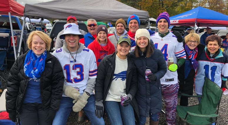 Buffalo Bills fans tailgate ahead of Monday Night Football game against the New England Patriots. October 29, 2018 (WBEN Photo/Mike Baggerman)