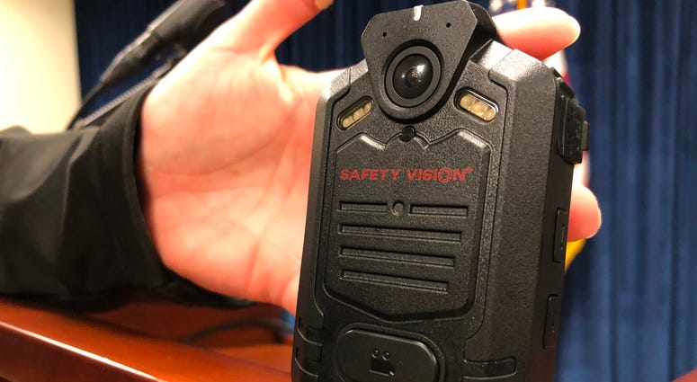 Body cameras used by Buffalo Police. November 1, 2019 (WBEN Photo/Mike Baggerman)