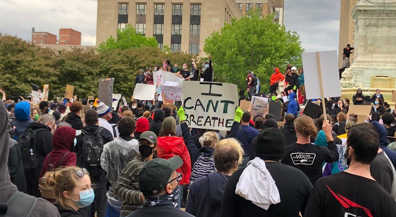 A scene from the May 30 protest in Niagara Square