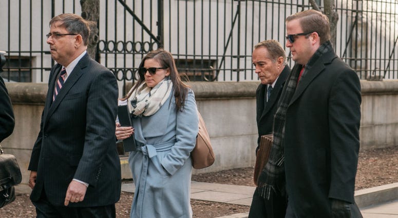 Chris Collins walks into the Manhattan courthouse before he is sentenced to 26 months in a federal prison. January 17, 2020 (Getty Images) Chris Collins walks into the Manhattan courthouse before he is sentenced to 26 months in a federal prison. January 17, 2020 (Getty Images)