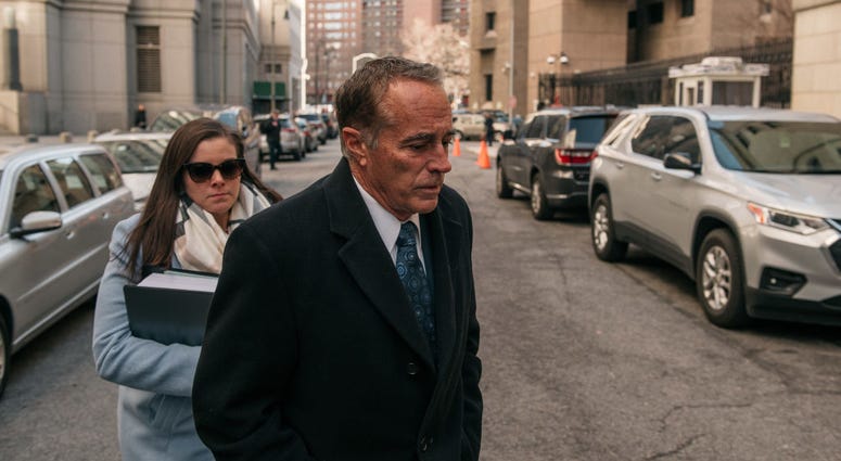 Chris Collins walks into the Manhattan courthouse before he is sentenced to 26 months in a federal prison. January 17, 2020 (Getty Images) Chris Collins walks into the Manhattan courthouse before he is sentenced to 26 months in a federal prison. January 17, 2020 (Getty Images)