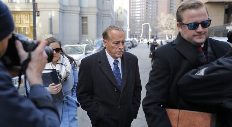 Former U.S. Rep. Chris Collins arrives at federal court for sentencing Friday, Jan. 17, 2020, in New York. Collins pleaded guilty last fall to insider trading and lying to the FBI. (AP Photo/Seth Wenig) Former U.S. Rep. Chris Collins arrives at federal court for sentencing Friday, Jan. 17, 2020, in New York. Collins pleaded guilty last fall to insider trading and lying to the FBI. (AP Photo/Seth Wenig)