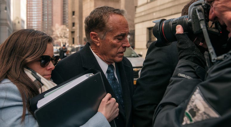 Chris Collins walks into the Manhattan courthouse before he is sentenced to 26 months in a federal prison. January 17, 2020 (Getty Images) Chris Collins walks into the Manhattan courthouse before he is sentenced to 26 months in a federal prison. January 17, 2020 (Getty Images)