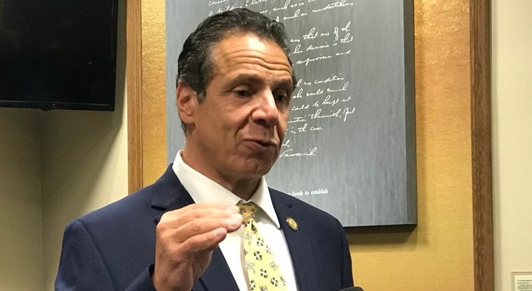 Governor Andrew Cuomo at Roswell Park Comprehensive Cancer Center. September 26, 2018 (WBEN Photo/Dana Casullo))