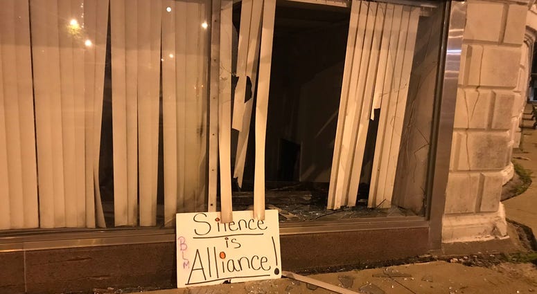One of dozens of damaged buildings in Buffalo