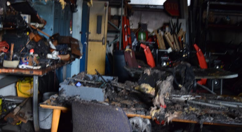 Remnants of a fire allegedly caused by Rickey Barnes at Niagara Falls High School (Photo via Niagara Falls Schools) Remnants of a fire allegedly caused by Rickey Barnes at Niagara Falls High School (Photo via Niagara Falls Schools)