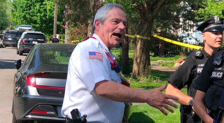 Captain Fred Foels talks to officers at the scene of a shooting on Morgan Street. May 26, 2020 (WBEN Photo/Mike Baggerman) Captain Fred Foels talks to officers at the scene of a shooting on Morgan Street. May 26, 2020 (WBEN Photo/Mike Baggerman)