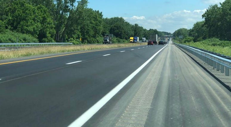 The newly finished construction project on I-90 in Seneca Nation in Cattaraugus County. June 30, 2020 (WBEN Photo/Mike Baggerman) The newly finished construction project on I-90 in Seneca Nation in Cattaraugus County. June 30, 2020 (WBEN Photo/Mike Baggerman)