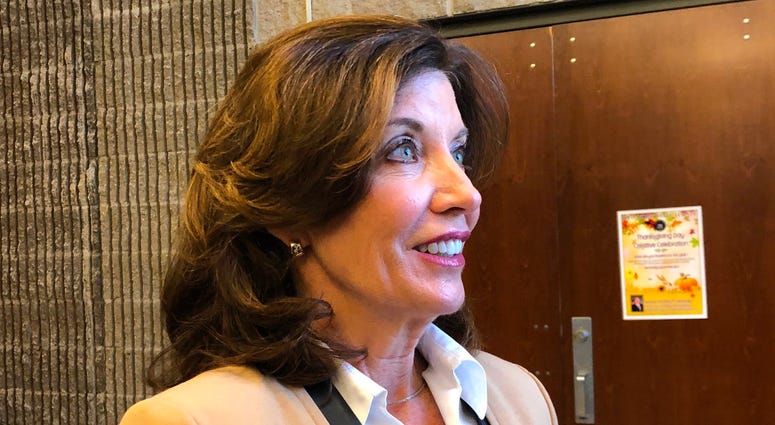 Lieutenant Governor Kathy Hochul at Waterfront Elementary. October 10, 2019 (WBEN Photo/Mike Baggerman)