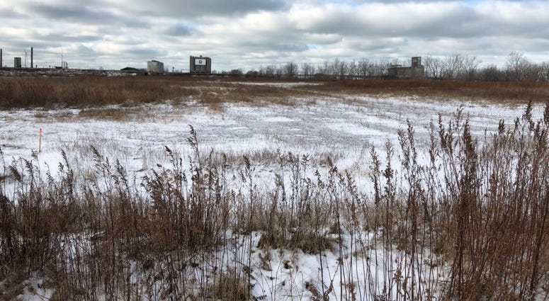47-Acre parcel at Buffalo Lakeside Commerce Park where a Cannabis Campus will be developed if New York State passes legislation on legalizing marijuana. January 11, 2019 (WBEN Photo/Mike Baggerman)