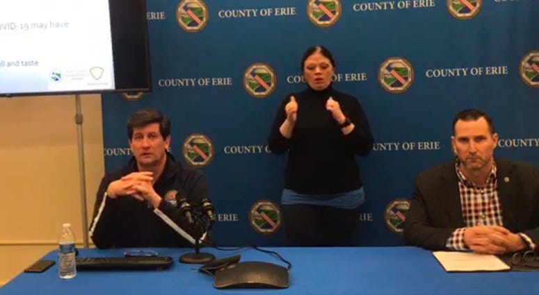 Erie County Executive Mark Poloncarz provides a coronavirus update. March 31, 2020 (Photo via Mark Poloncarz Facebook) Erie County Executive Mark Poloncarz provides a coronavirus update. March 31, 2020 (Photo via Mark Poloncarz Facebook)