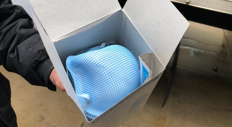 N95 Masks donated to Kaleida Health System. March 23, 2020 (WBEN Photo/Mike Baggerman) N95 Masks donated to Kaleida Health System. March 23, 2020 (WBEN Photo/Mike Baggerman)