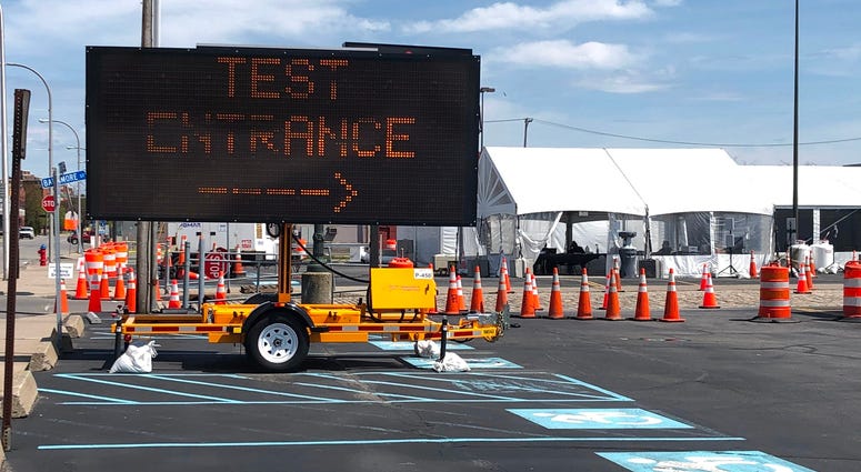 NYS COVID-19 testing site in Buffalo's Cobblestone District. May 19, 2020 (WBEN Photo/Mike Baggerman) NYS COVID-19 testing site in Buffalo's Cobblestone District. May 19, 2020 (WBEN Photo/Mike Baggerman)