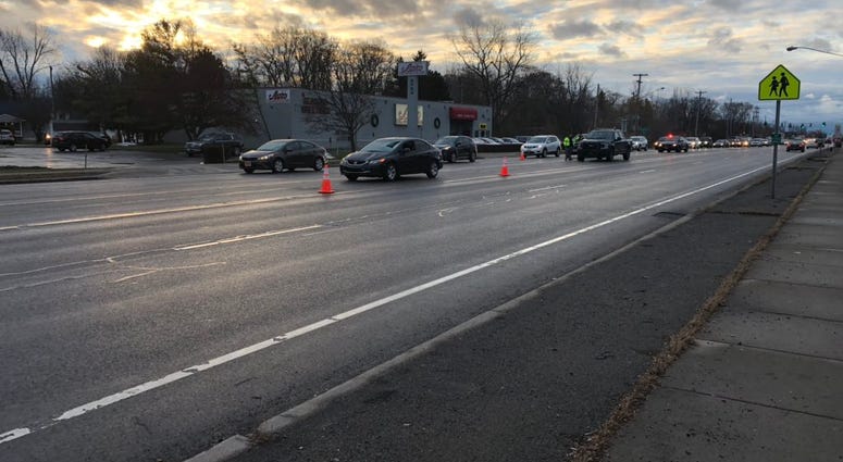 Another pedestrian-involved accident on Niagara Falls Boulevard. Karl Booker, 31, of Tonawanda was struck and suffered non-life threatening injuries when he tried crossing the road on December 3, 2018 (WBEN Photo/Mike Baggerman)