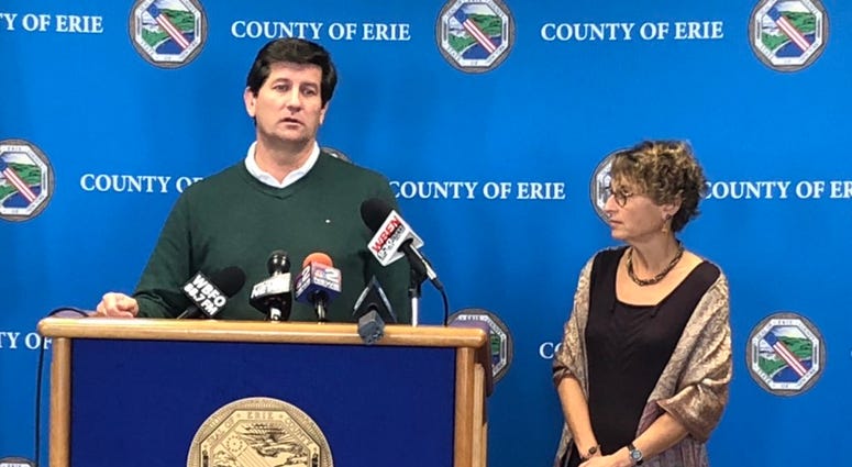 Mark Poloncarz and Gale Burstein discuss the importance of receiving a flu vaccine.