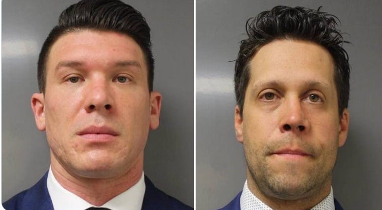 Robert McCabe (left) and Aaron Torgalski mugshot. The two Buffalo Police officers were charged with second degree assault on June 6, 2020 after a push on June 4 of 75-year-old Martin Gugino that left him bloodied when he struck concrete. (Photo: ECDA) Robert McCabe (left) and Aaron Torgalski mugshot. The two Buffalo Police officers were charged with second degree assault on June 6, 2020 after a push on June 4 of 75-year-old Martin Gugino that left him bloodied when he struck concrete. (Photo: ECDA)