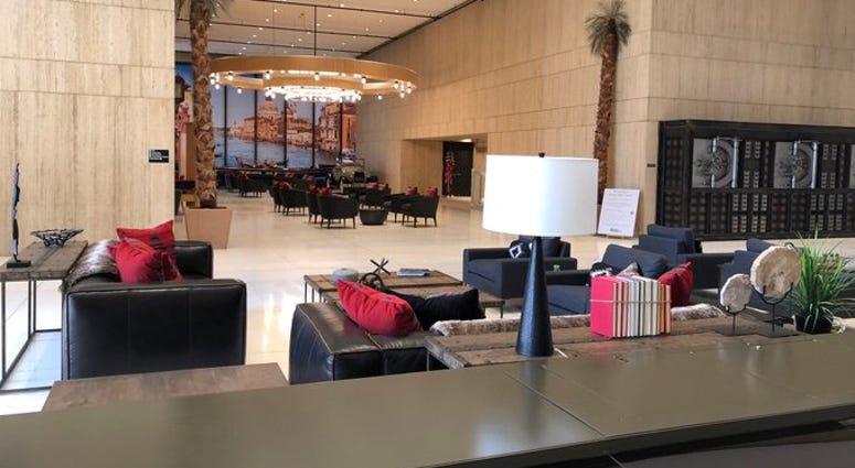 Lobby of Seneca One Tower. July 8, 2020 (WBEN Photo/Mike Baggerman) Lobby of Seneca One Tower. July 8, 2020 (WBEN Photo/Mike Baggerman)