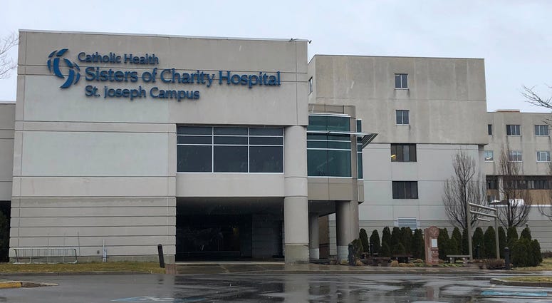 St. Joseph's Hospital. March 23, 2020 (WBEN Photo/Mike Baggerman) St. Joseph's Hospital. March 23, 2020 (WBEN Photo/Mike Baggerman)