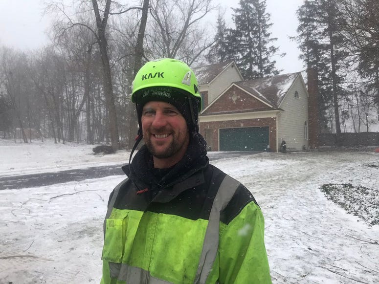 Steve Esler of AJ's Tree Service. February 25, 2019 (WBEN Photo/Tim Wenger)