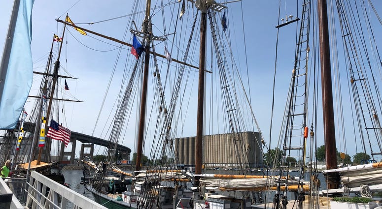 Tall Ships at Canalside. July 8, 2019 (WBEN Photo/Mike Baggerman)
