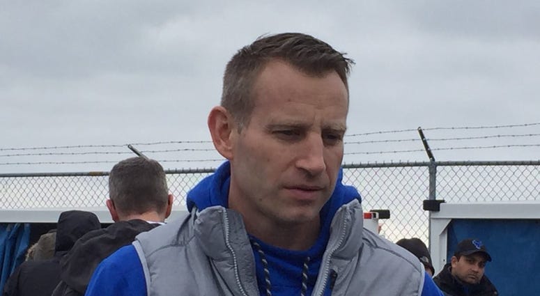 University at Buffalo Men's Basketball Coach Nate Oats on March 12, 2018 before Buffalo's trip to Boise for the NCAA Tournament (WBEN Photo/Mike Baggerman)