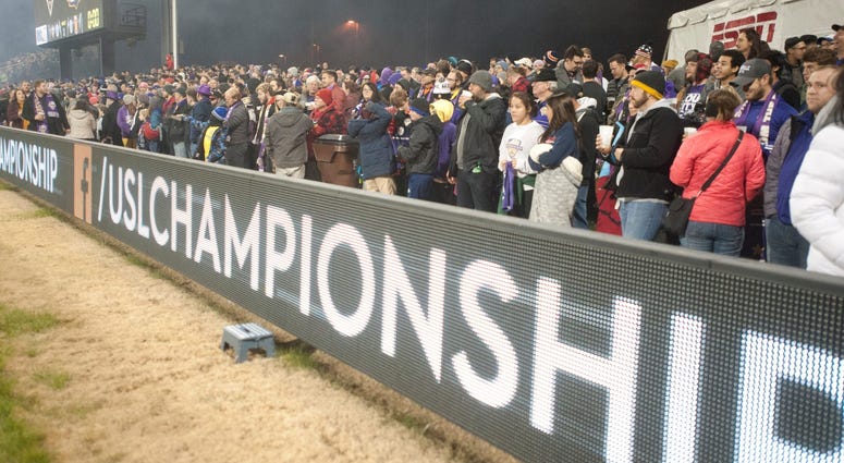 LouCity FC fans support their team in the USL Championship title game