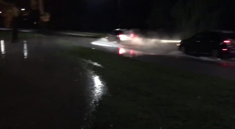 water main break at Delaware Ave. s-curves water main break at Delaware Ave. s-curves