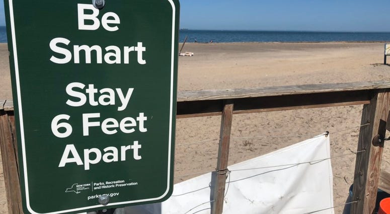 Social distancing guidelines at Woodlawn Beach State Park in Hamburg. May 22, 2020 (WBEN Photo/Mike Baggerman) Social distancing guidelines at Woodlawn Beach State Park in Hamburg. May 22, 2020 (WBEN Photo/Mike Baggerman)