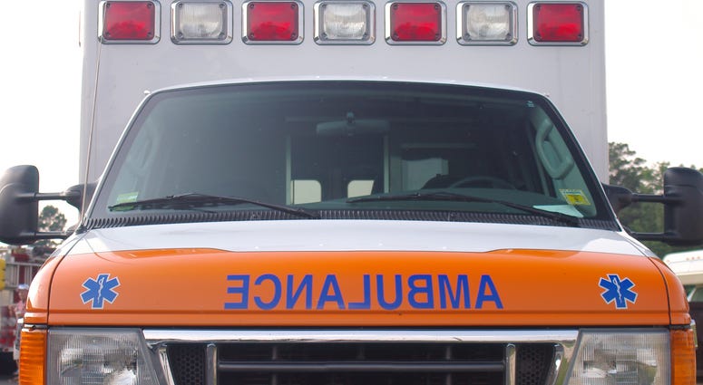Ambulance front. Ambulance front.