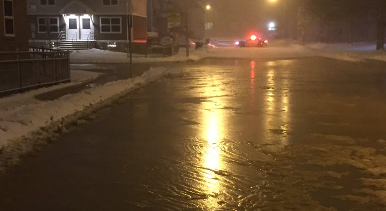 Hertel Ave. water main break Hertel Ave. water main break