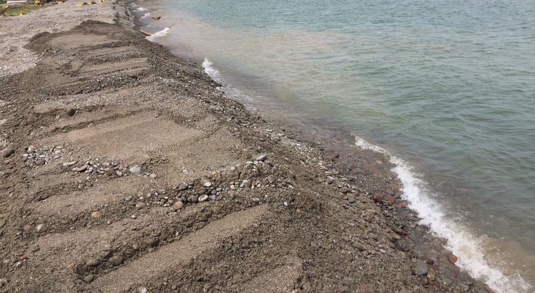 Lake Ontario in Olcott in May 2017 (WBEN Photo/Mike Baggerman)