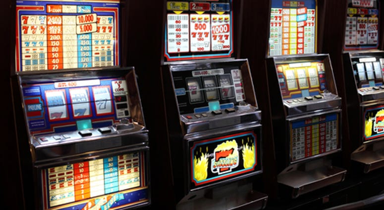 Some slot machines in the casino Some slot machines in the casino