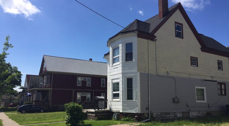 Homes on Plymouth Ave in Buffalo. Assemblyman Ryan said homes in this neighborhood are older and more prone to cause lead poisoning in children. (WBEN Photo/Mike Baggerman)