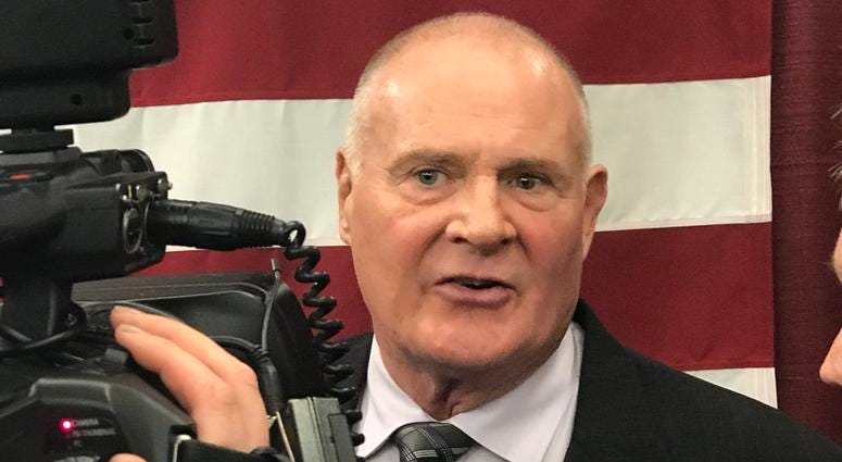 Erie County Sheriff Tim Howard on 2017 Election Night (WBEN Photo/Tim Wenger)