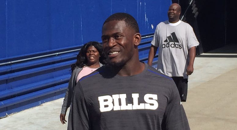 Tre'Davious White enters New Era Field for the first time (WBEN Photo/Mike Baggerman)
