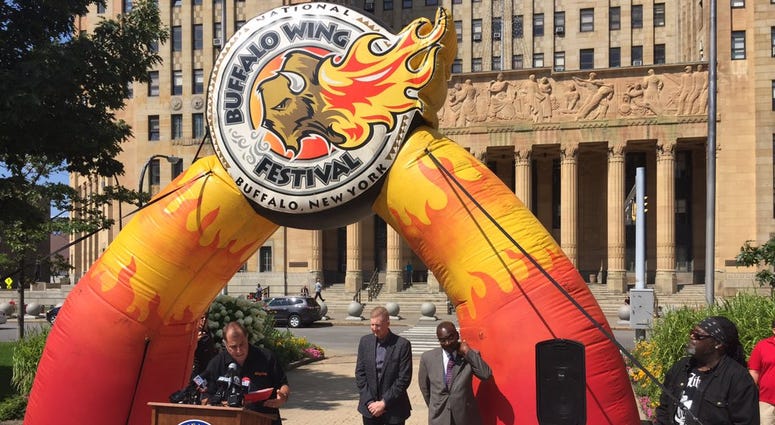The Wing Fest announcement on Wednesday afternoon (WBEN Photo/Mike Baggerman)
