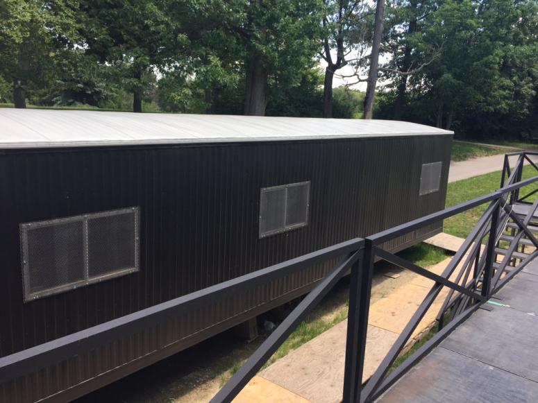 Storage building behind the stage (WBEN Photo/Mike Baggerman)