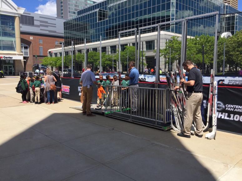 The rink for kids for the NHL Centennial (WBEN Photo/Mike Baggerman)