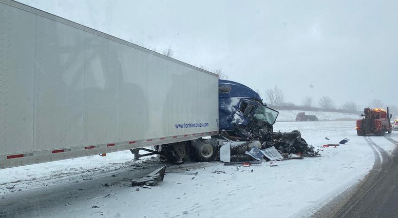 90 truck crash
