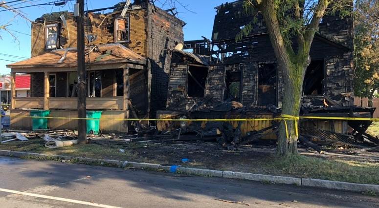 Fire at 20th Street and Walnut Avenue in Niagara Falls. August 30, 2019 (WBEN Photo/Mike Baggerman)