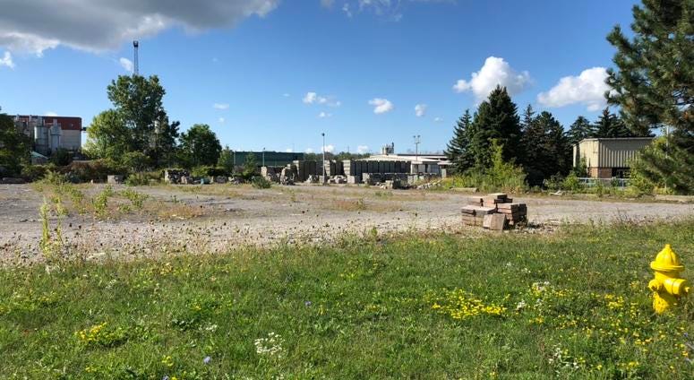Proposed site of AL Asphalt Plant on Camp Road in Hamburg. September 2019 (WBEN Photo/Mike Baggerman)