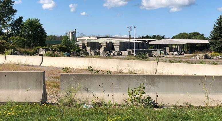 Proposed site of AL Asphalt Plant on Camp Road in Hamburg. September 2019 (WBEN Photo/Mike Baggerman)