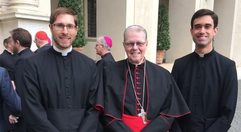 Bishop Edward Scharfenberg (center) | Photo courtesy of Diocese of Albany Bishop Edward Scharfenberg (center) | Photo courtesy of Diocese of Albany