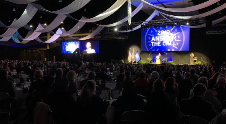 Mayor Byron Brown delivering the 2019 State of the State Address at the Buffalo Convention Center