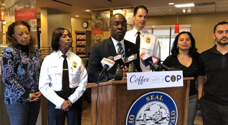 Coffee with a Cop. March 22, 2019 (WBEN Photo/Mike Baggerman)