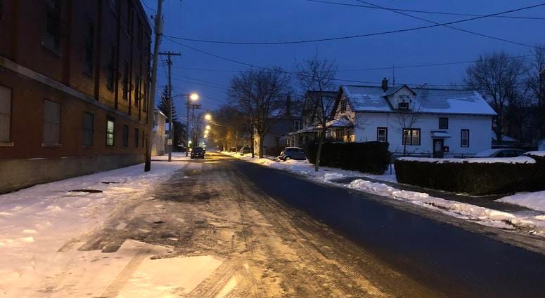 Gladstone Street, where an officer-involved shooting occured on December 12, 2018 (WBEN Photo/Mike Baggerman)