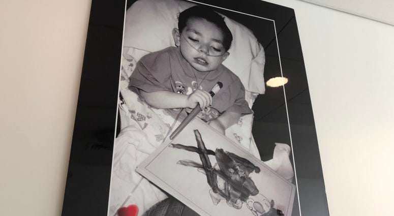 Photo of Hunter James Kelly at Buffalo Niagara Medical Campus. (WBEN Photo/Mike Baggerman)