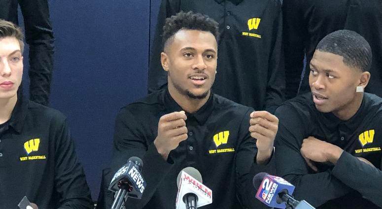 Juston Johnson of the West Seneca West Basketball team. December 11, 2018 (WBEN Photo/Mike Baggerman)